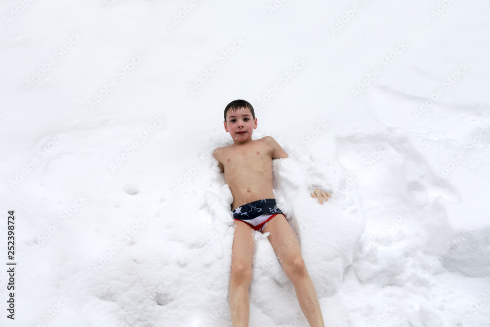 boy in the snow