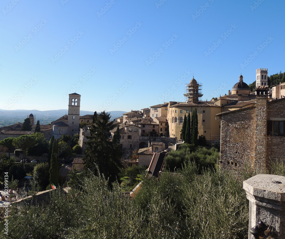 Landscape of Assisi, Umbria, Italy.