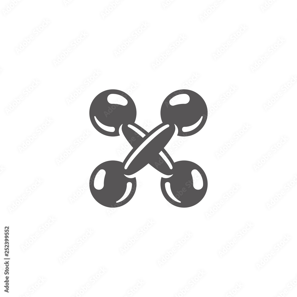 Crossed dumbbells silhouette isolated on white background vector illustration. Crossed dumbbells silhouette isolated on white background vector illustration.