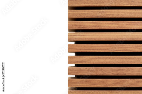 Wooden slats. Natural wood lath line arrange pattern texture background 