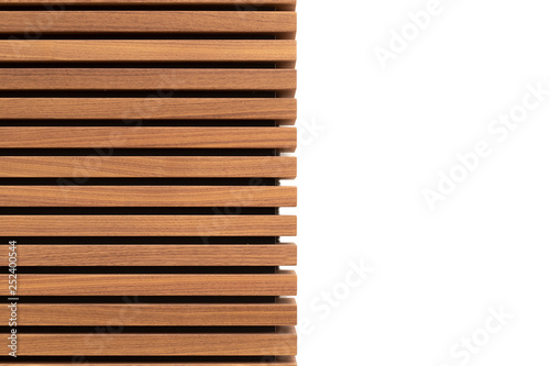 Wooden slats. Natural wood lath line arrange pattern texture background 