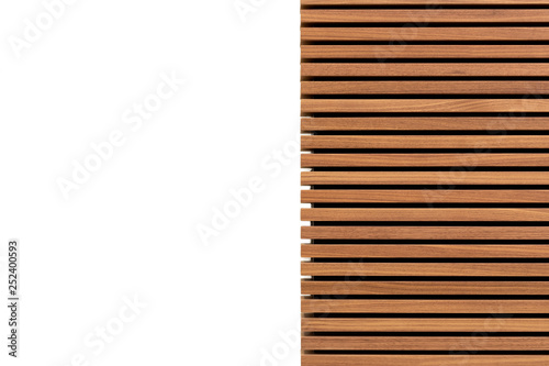 Wooden slats. Natural wood lath line arrange pattern texture background 
