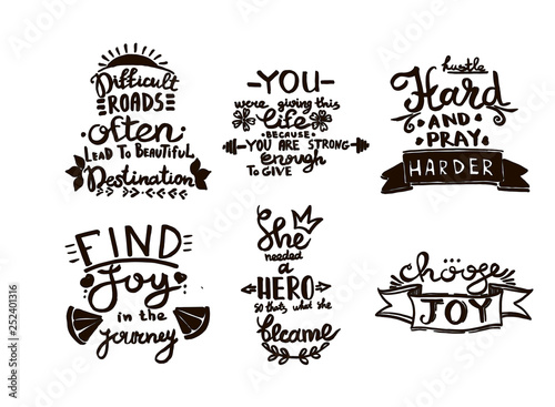 Vector Chalkboard phrase handwriting calligraphy. Black and white engraved ink art. Isolated quotes illustration.