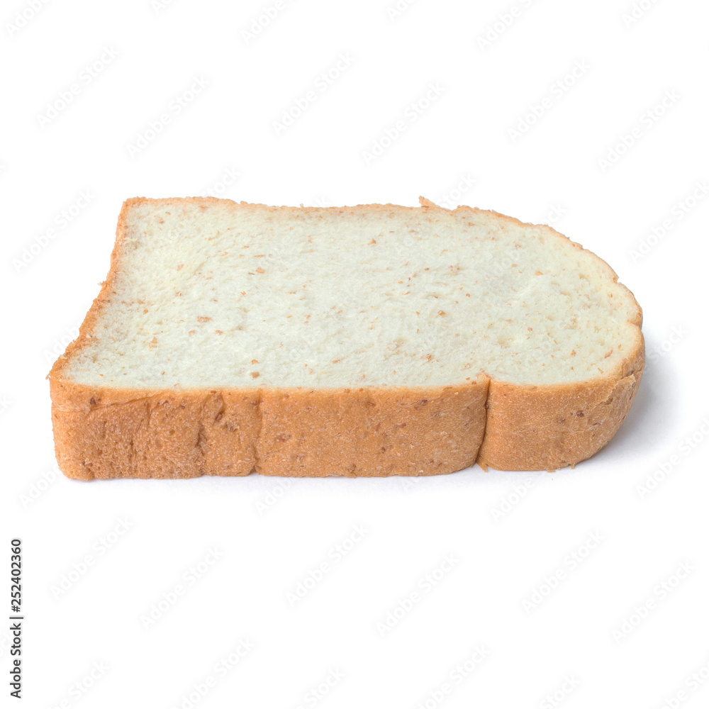 Fresh whole wheat bread slice isolated on a white background. Fresh whole wheat bread slice isolated on a white background.