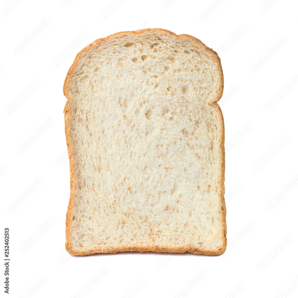 Fresh whole wheat bread slice isolated on a white background. Fresh whole wheat bread slice isolated on a white background.