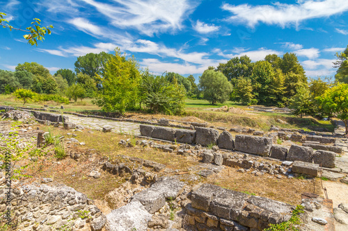 The Archaeological Park of Dion  located at foot of Mount Olympus  Greece  Europe.