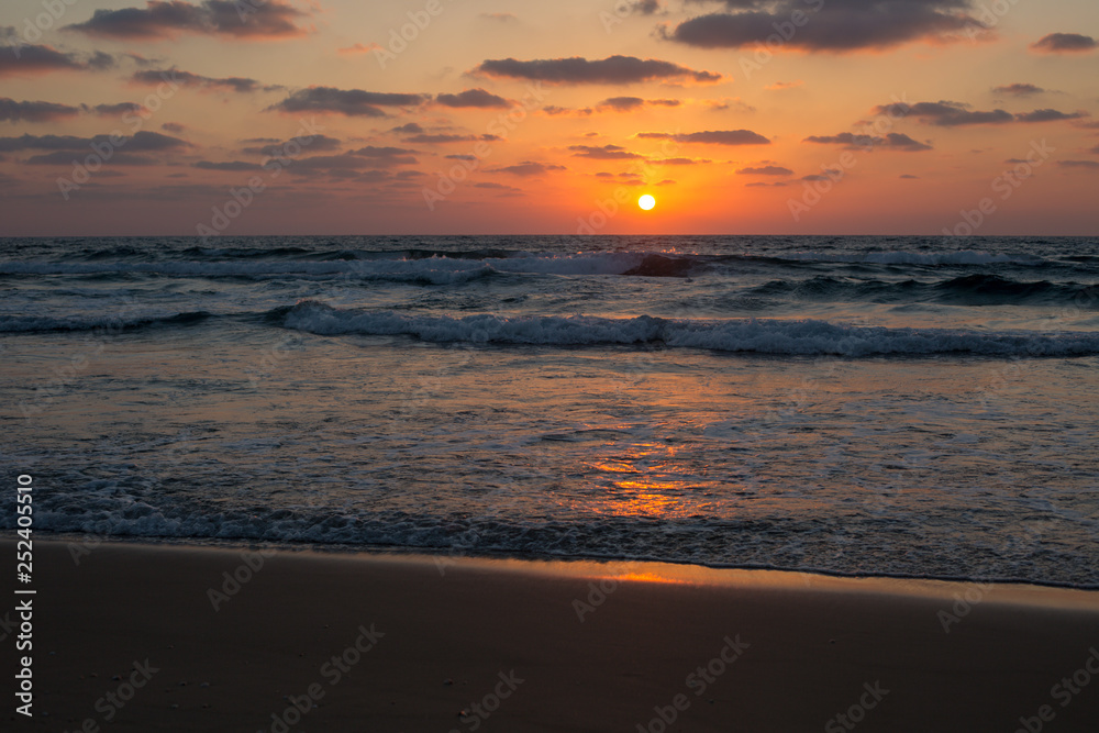 Sunset over the sea