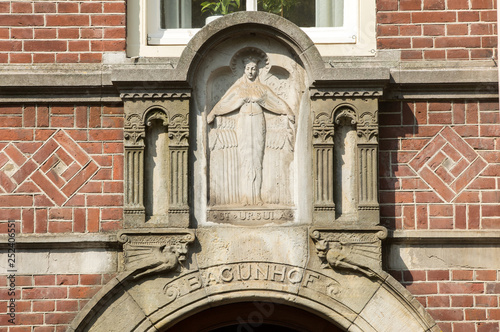 Photography Detail of the doorway of the Beguinhof in Amsterdam