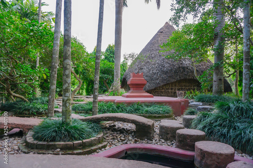 Architecture in the territory of Gurukul - Vedic school for boys in Mayapur, India photo