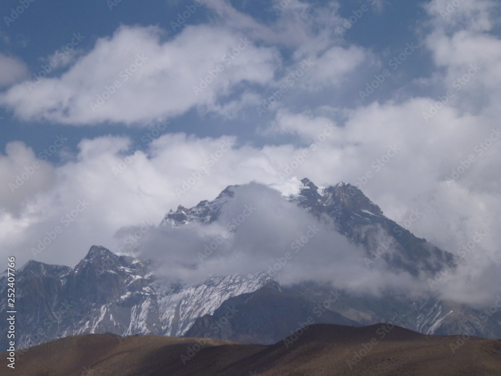 clouds in the mountains  The Great Himalaya