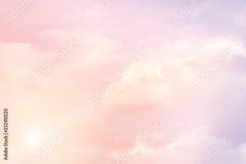 sun and cloud background with a pastel colored