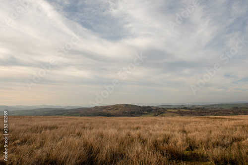Tranquil rural wilderness landscape image with copy space 