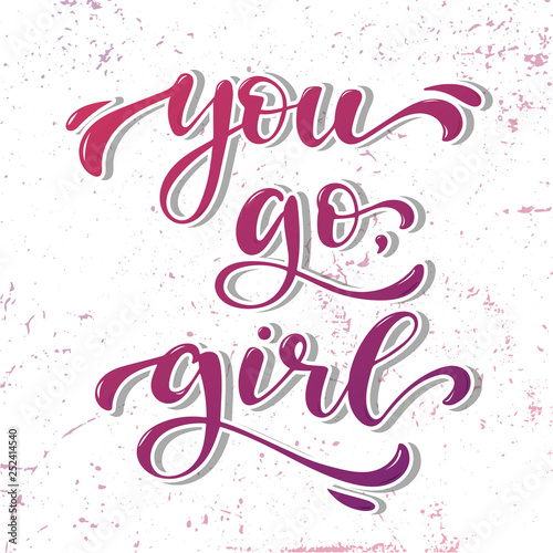 Motivational feminist lettering quote for posters  banners  cards  prints  stickers