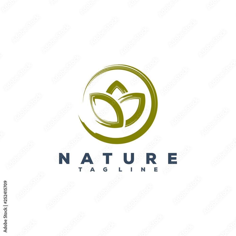 Fototapeta premium nature leaf/lotus logo vector