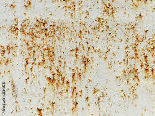 rust on white metal texture