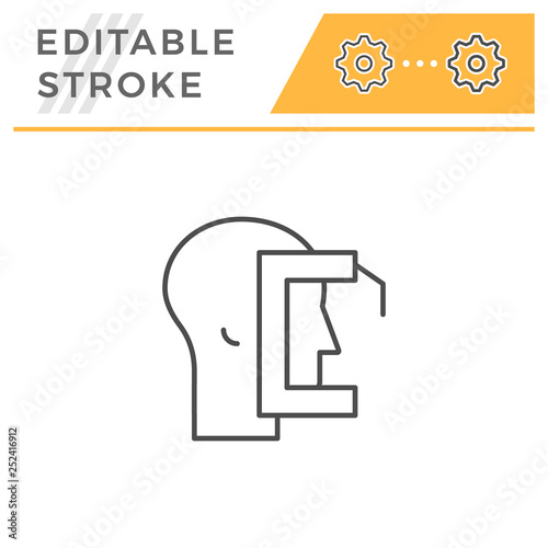 Ophthalmological exam line icon