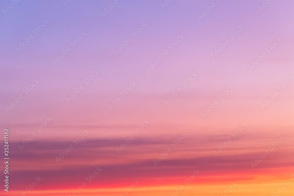 Sky with clouds - colorful background with copy space for text or image