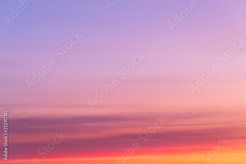 Sky with clouds - colorful background with copy space for text or image