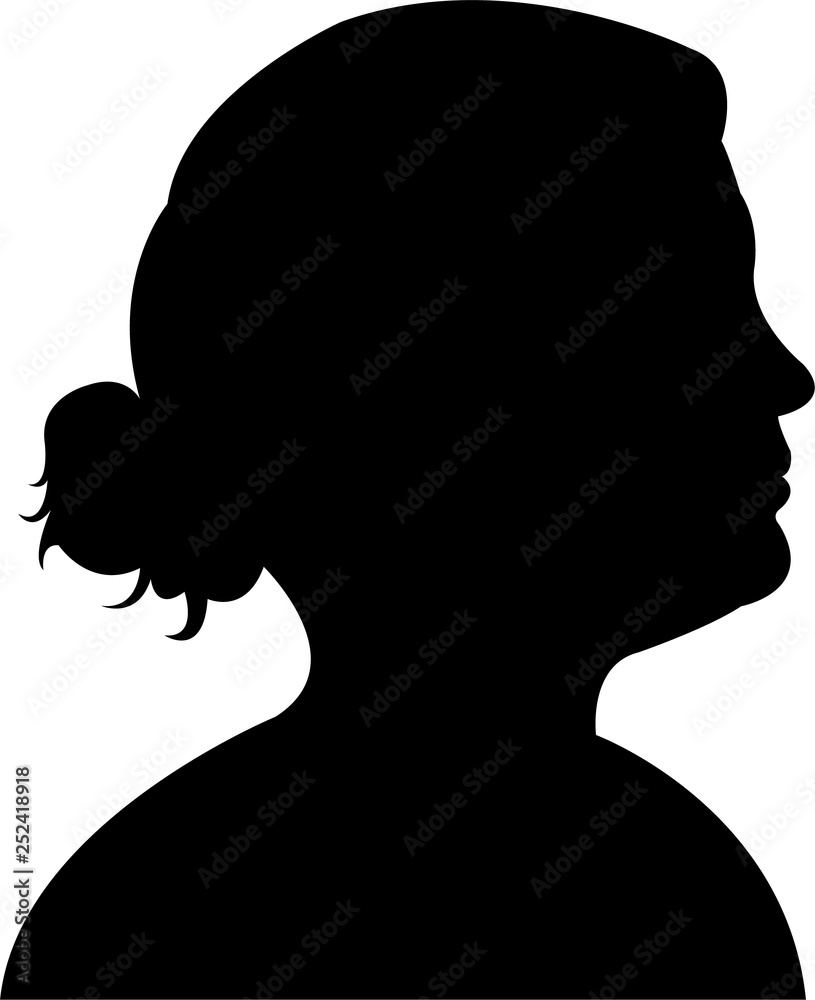 woman head silhouette vector