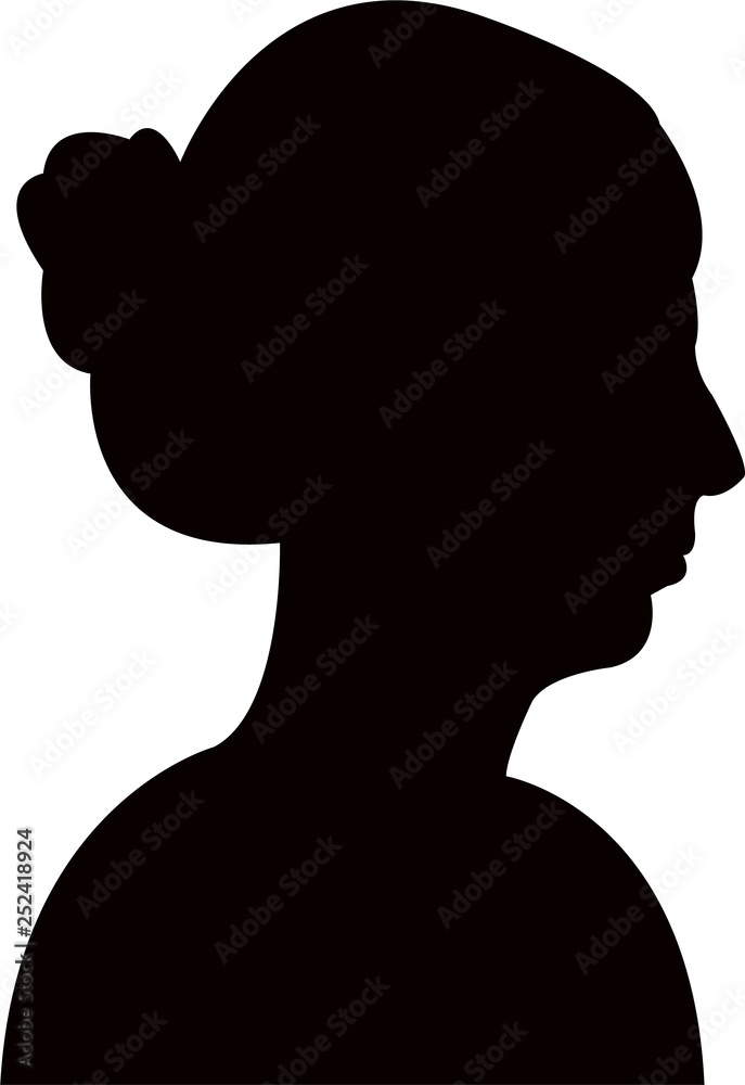 woman head silhouette vector