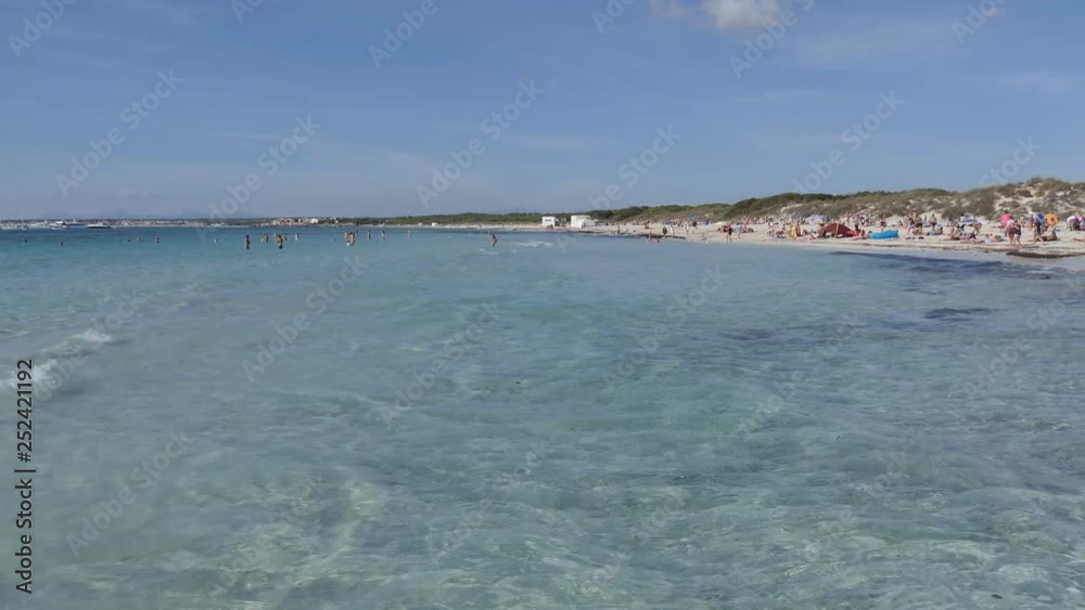 Turquoise transparent sea and sandy beach. Turquoise transparent sea and sandy beach.