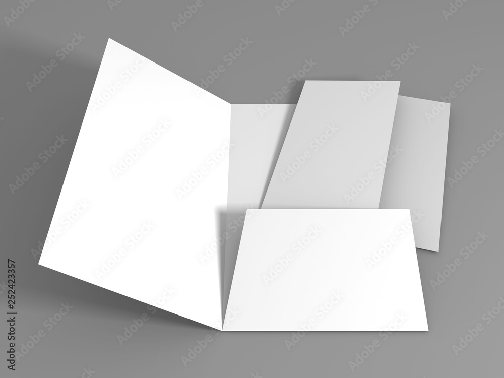 Blank white folder brochure template mockup Blank white folder brochure template mockup