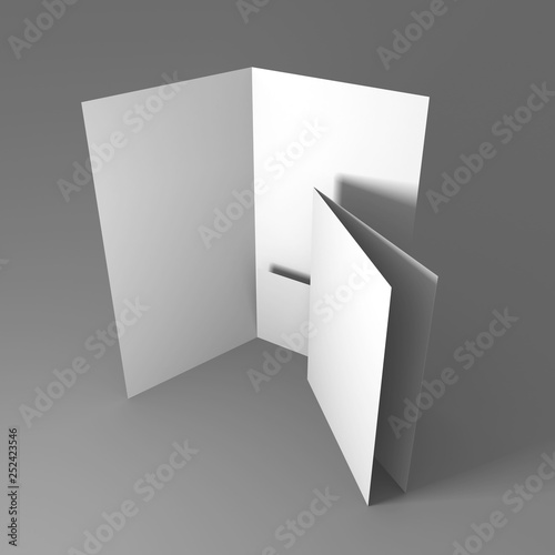 Blank white folder brochure template mockup © VERSUSstudio