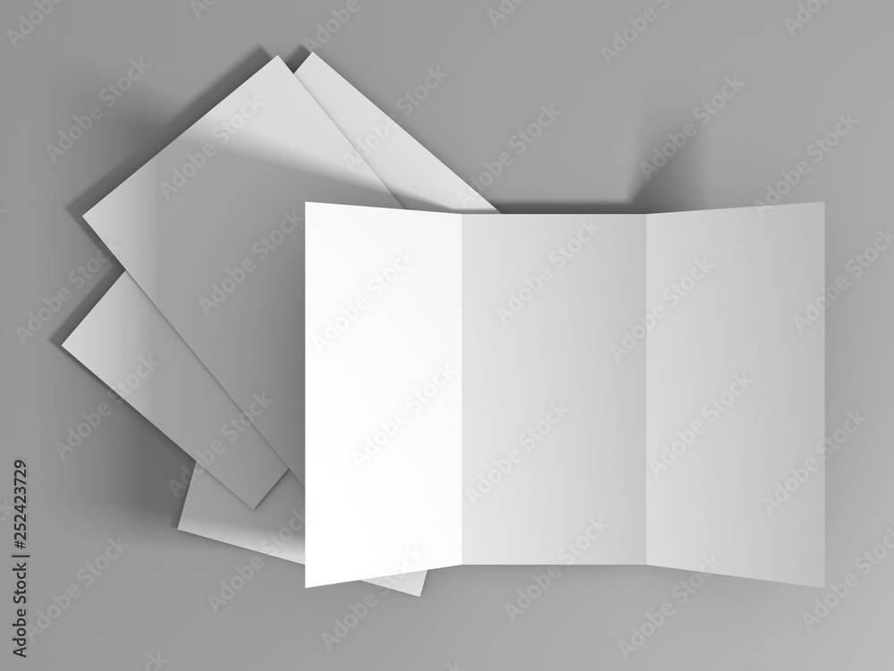 Blank white folder brochure template mockup Blank white folder brochure template mockup