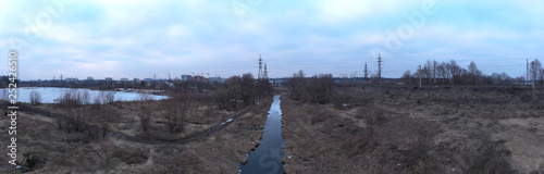 winter panorama, view from above