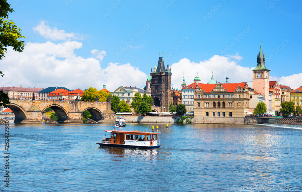 Touristic boat in Prague