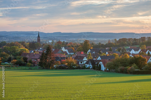 Landscape of Low Saxony in village Steinbergen , Germany