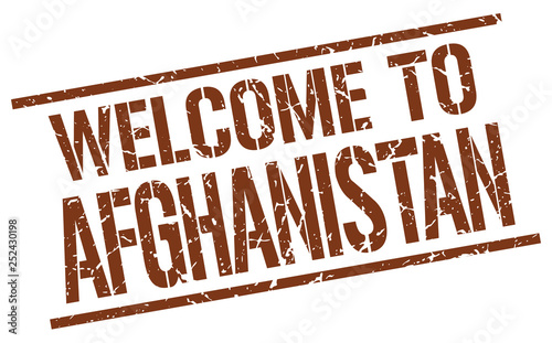 welcome to Afghanistan stamp