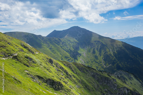 High Tatras Mountains  Slovakia in Summer with clouds