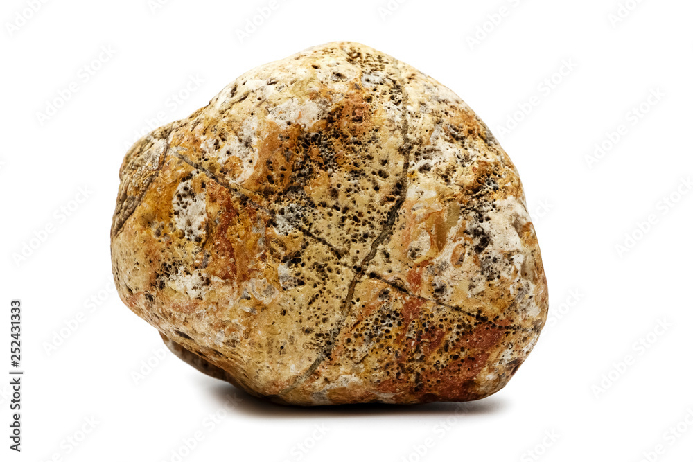 Stone. Natural round shaped stone washed with sea water, isolated on white background. Stone. Natural round shaped stone washed with sea water, isolated on white background.