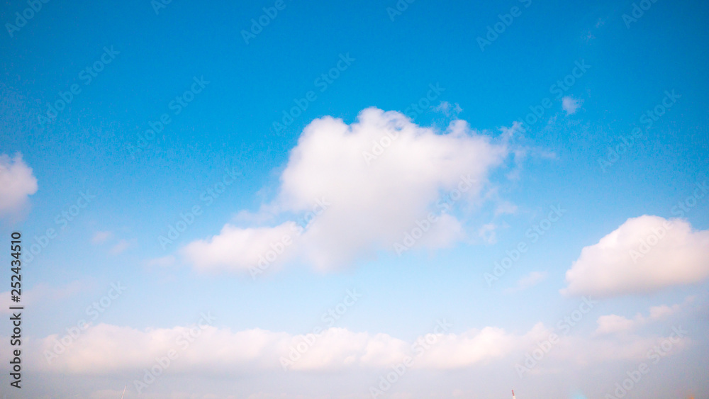 Clear and sunset sky in summer Clear and sunset sky in summer