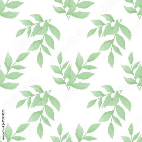 vector seamless pattern flower in watercolor style