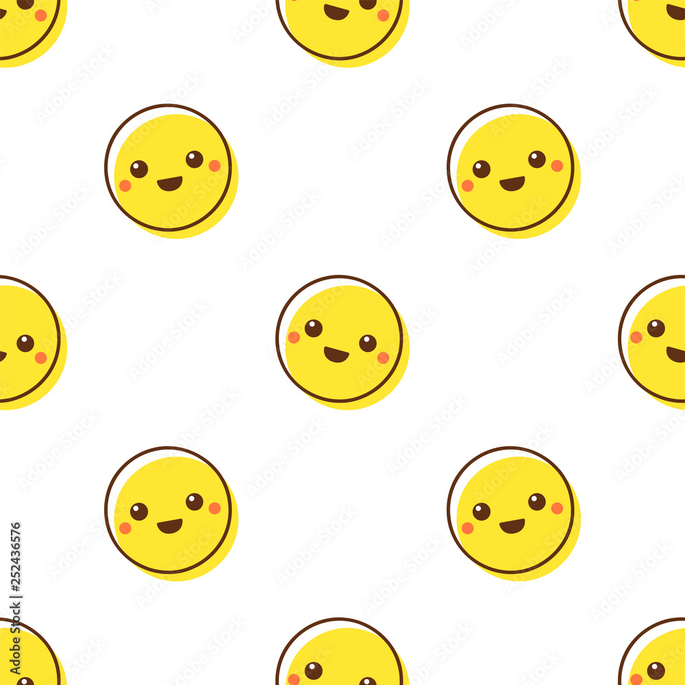 Cute yellow smile pattern Cute yellow smile pattern