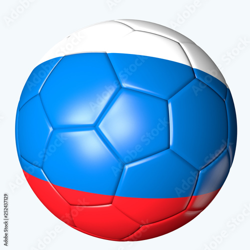 3D rendered soccer balls with country flag