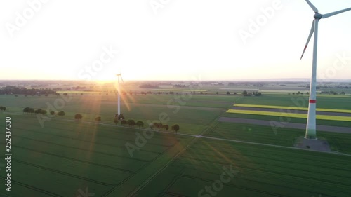 Windkraftanlage aus der Luft, Deutschland