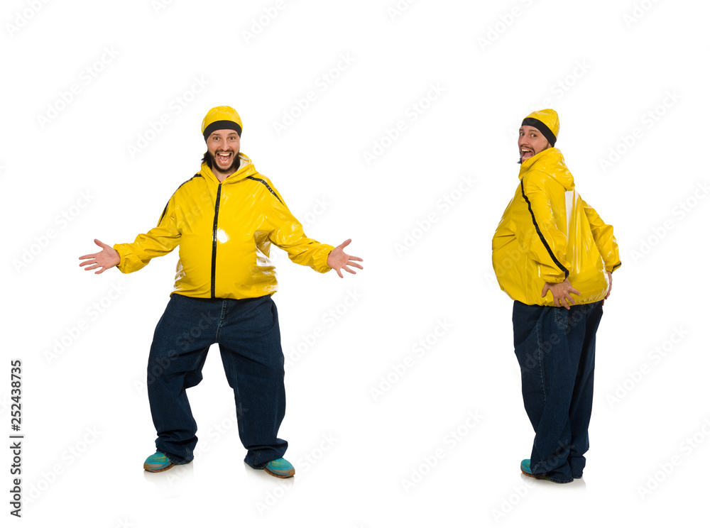 Overweight man isolated on the white Overweight man isolated on the white