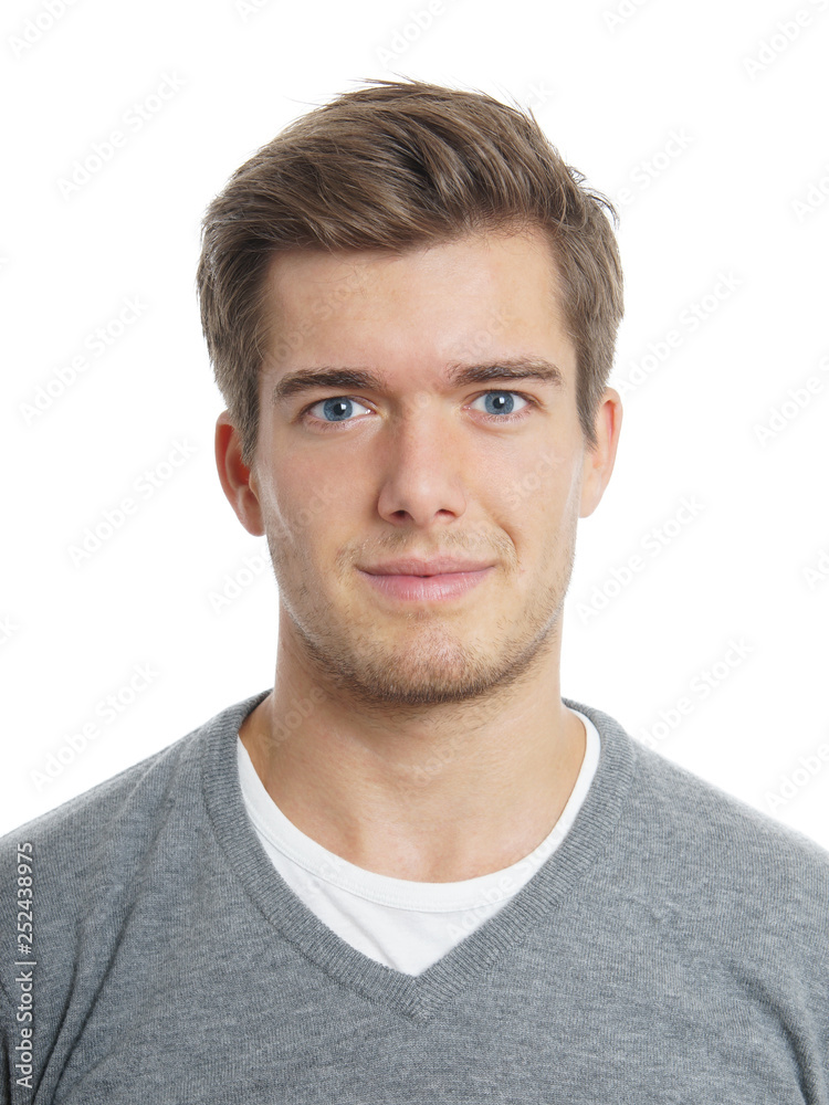 young man smiling. isolated on white background young man smiling. isolated on white background