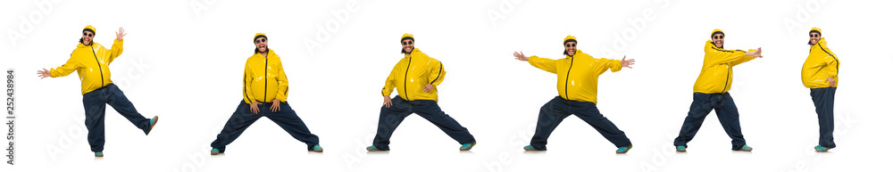 Overweight man isolated on the white Overweight man isolated on the white
