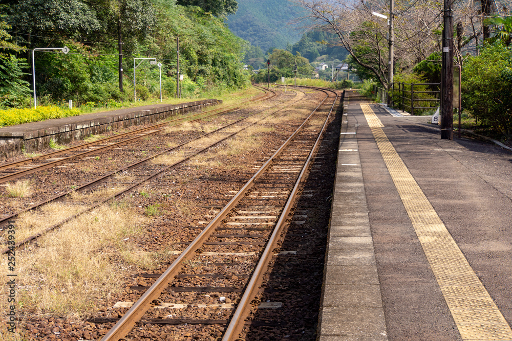 Obraz premium [熊本県]肥薩線白石駅
