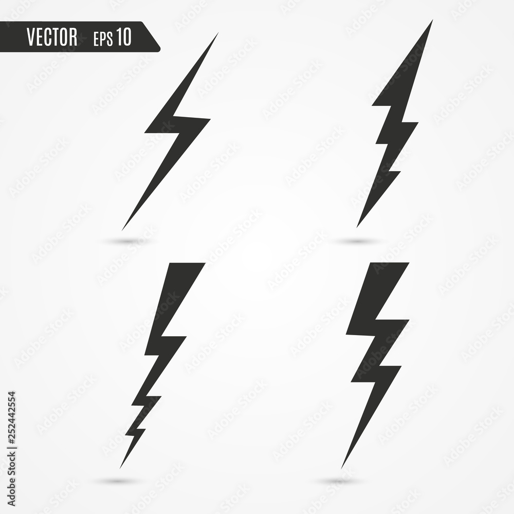 Thunder and bolt lighting. Flash icon isolated on transparent background. Graphic symbol element. Thunder and bolt lighting. Flash icon isolated on transparent background. Graphic symbol element.