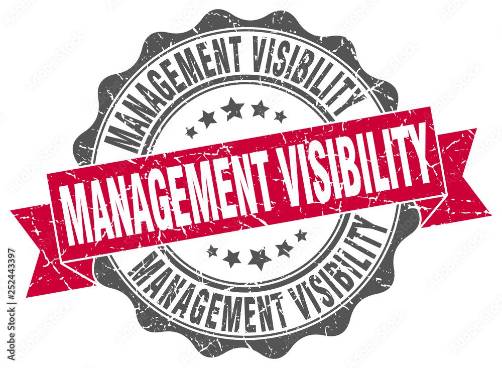 Obraz premium management visibility stamp. sign. seal