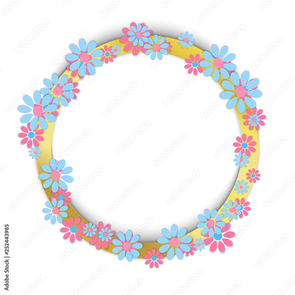 Vector frame with flowers.