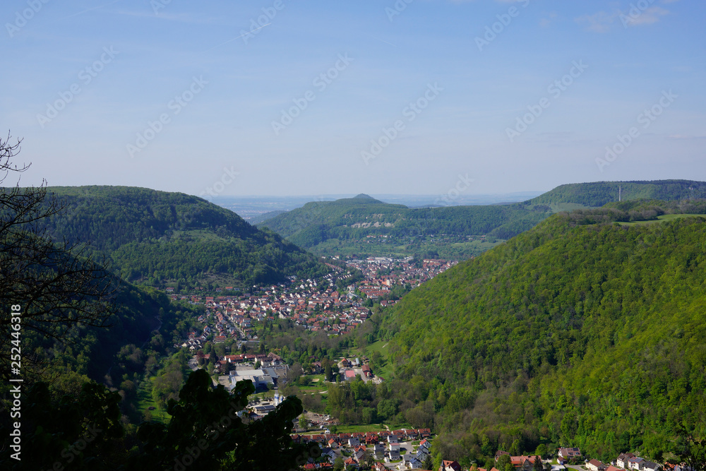 panorama from swabian alb bad urach