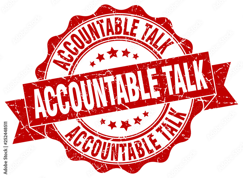 Fototapeta premium accountable talk stamp. sign. seal
