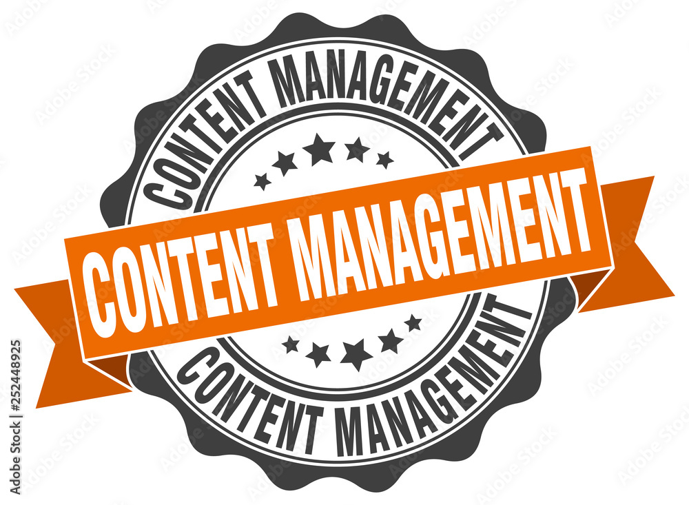 Obraz premium content management stamp. sign. seal