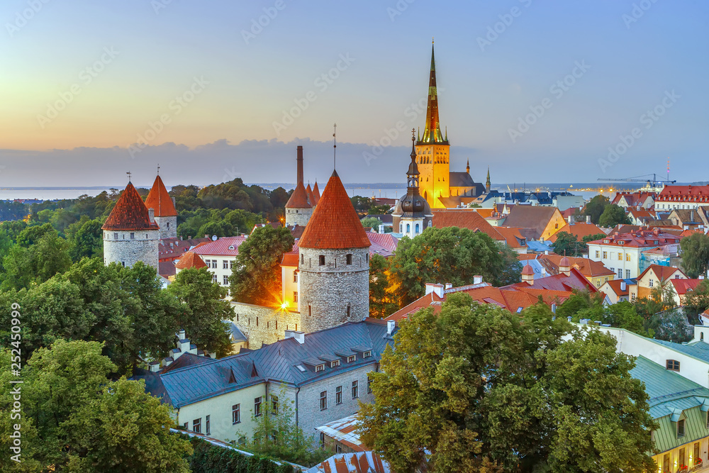 View of Walls of Tallinn, Estonia